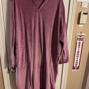 Women's Plush Purple No Peek Gown